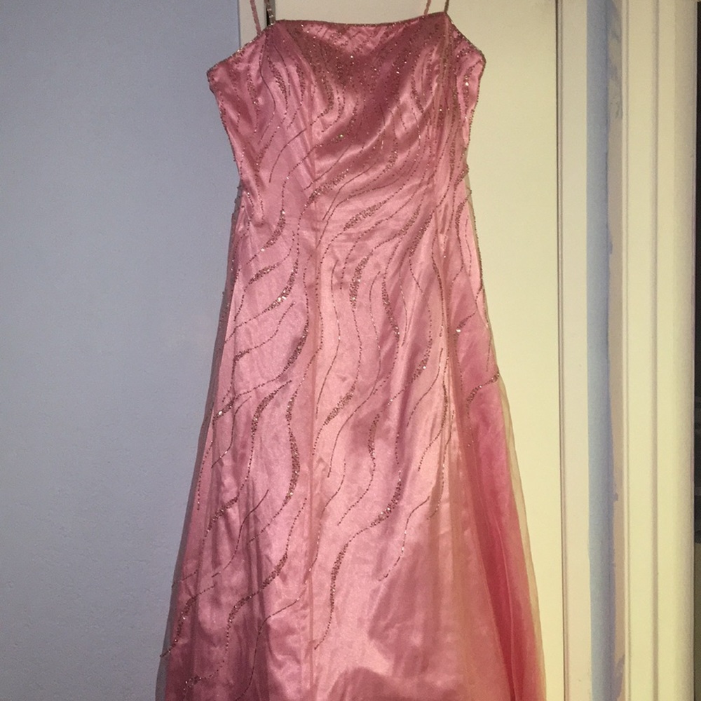 Pink Beaded Ball Gown
